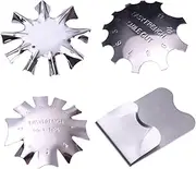 EPIGEIST 4pcs Stainless Steel Nail Art Stencil Plates for Manicure Nail Art Templates for Women Girls for Home Salon Use
