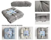 bulk 12 Thick Tufted Chair Pad 4 Assorted 38x7cm