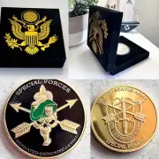 U.S Army Special Forces Motivated Dedicated Lethal Challenge Coin w/ velvet case