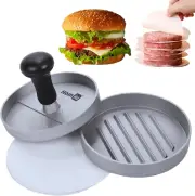 Hamburger Patty Maker with 50 Wax Disks Non-Stick Premium Aluminum Burger Press
