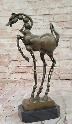 Handcrafted Bronze Sculpture Horse Mascot Signed Dali European Made Statue