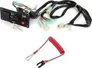 Ignition Cut Off Switch, Engine Kill Switch with Keys Compatible with Honda Outboard, Replacement for BRP 06323-ZZ5-764