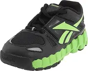 [Reebok] Mini ZigDynamic Running Shoe (Toddler),Black/Sushi Green/Silver,8 M US Toddler