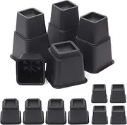 [Glarks] 8Pcs Bed Risers, Heavy Duty Adjustable Furniture Risers Bed Lifts Set in Heights 3, 5 or 8 Inches for Chair, Table and Sofa, Supports up to 1300 lbs