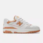 NEW BALANCE 男女復古休閒鞋-白/卡其-D楦-BB550LSC