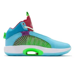 【NIKE 耐吉】籃球鞋 Air Jordan XXXV WIP 男鞋 喬丹 避震 包覆 明星款 運動 球鞋 藍 綠(DD3667-400)