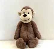 Jellycat Bashful Monkey Animal Plush Medium H31cm 12.1in NWT, w/Gift Wrap