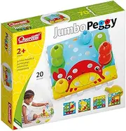 Quercetti 2270 Quercetti-2270 Jumbo Peggy-Early Learning Button Art Game Construction Plugging Toys