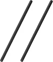 uxcell 5/8" x 15.9" Fully All Threaded Rod, 2Pcs B7 Alloy Steel Long Threaded Screw Right Hand Threads Fully Studding Rod Bar for Furniture Mounting Assembly Fastening, Black