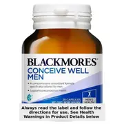 Blackmores Conceive Well Men 28 Tablets