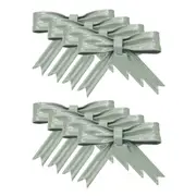 8x Urban Bow Napkin Metal Ring Home/Kitchen Dinning Table Organiser Sage 6cm