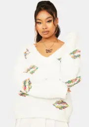 Rainbow Kisses Knit Sweater