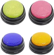 LAPOOH Recordable Talking Button with Led Function Learning Resources Buzzers Orange+Blue+Green+Pink