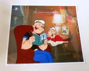 Popeye & Swee'Pea "Tales of the Sea" Animation Sericel Signed Myron Waldman