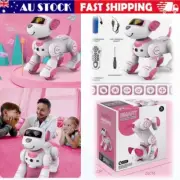 Pink Remote Control Kid Toy XMAS Gift Smart Dancing Stunt Intelligent Robot Dog