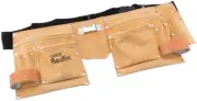 Draper Redline 67831 Double Tool Pouch Belt Leather with 50mm Nylon belt