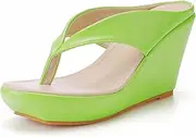 [Beauty Admire] Women Beach Sandals Braided Flip Flops Wedge Platform Slip On Summer Comfortable Slides Heeled Sandals