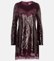 [Simkhai] Simkhai Sequined minidress UK 14 burgundy