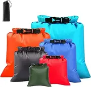[ILZAR] 6 Pcs Dry Bag Backpack Waterproof, Waterproof Swim Bag for Kayaking, Swimming, Hiking, Stuff Sacks for Backpacking (1.5L, 2.5L, 3L, 3.5L, 5L, 8L)