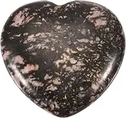 uxcell Thumb Worry Stone for Anxiety, 1.2" Natural Heart Crystal Stone, Polished Gemstone Hand Carved Pocket Rock Anxiety Crystals for Women Stress Gifts Meditation, Leopard Brown