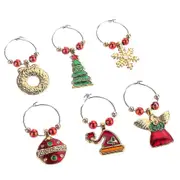 Wine Glass Charms Christmas Themed Wine Glass Markers Tags Identification Wine Charms For Stem Glasses shape2