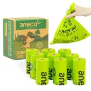 100% Certified Home Compostable Dog Poop Bags (135 Count/9 Rolls), Large Poop...