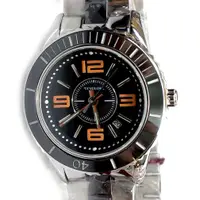 在飛比找蝦皮購物優惠-日本TIVOLINA黑色陶瓷手錶【 長億鐘錶 】清楚大數字 