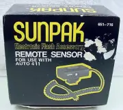 Remote Sensor w/ IB & PC Cord | Sunpak | Fits Auto 411 Flash | NOS | $36.60 |