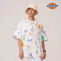 在飛比找momo購物網優惠-【Dickies】男款白色塗鴉滿版印花寬鬆短袖襯衫｜DK01