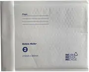 100x Tempest 215x280mm Bubble Mailers No.2 White Padded Eco Mail Bags Envelopes