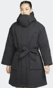 Nike Jordan 23 Engineered Parka Womens SMALL Black Oversized Fit DQ9804 010