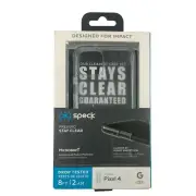 (NEW) Speck Presidio Stay Clear Series Hybrid Case for Google Pixel 4 - Clear