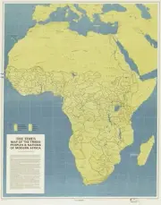 18" x 24" 1972 Map Of The Tribes Peoples & Nations