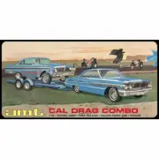 AMT 1223 '1:25 Scale Cal Drag Combo 1964 Galaxie, AWB Falcon & Trailer Model Kit