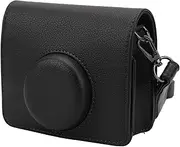Crossbody Camera Bag, Skin Friendly PU Leather Anti Scratch Shockproof Camera Case with Detachable Shoulder Strap, Retro Photography Storage Bag for Mini EVO (Black)