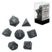 Chessex Speckled Hi-Tech Polyhedral 7-Die Dice Set (Grey/Black and White)