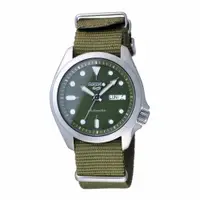 在飛比找PChome24h購物優惠-SEIKO 次世代5號潮流機械腕錶-銀X綠-SRPE65K1