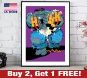 Grey Incredible Hulk Poster 18" x 24" Print Marvel Comics 345 Gray 80s Wall Art