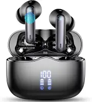 5.3 Headphones 40H Playtime Wireless Earphones with 4 HD Microphone Easy Touch C