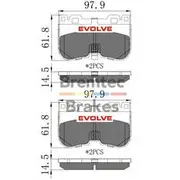 Bremtec Evolve F2S Brake Pads - BT28546F2S