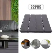 Modern Plastic Composite Patio Deck Tiles 12”x12” Interlocking Decking Tiles