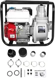 Fuchooky 3 Inch Gasoline Water Pump 6.5HP High 13000GPH for Garden Irrigation Pool Cleaning Pond Drainage with Oil Alarm and Quick Start