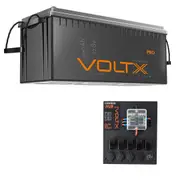 VoltX 12V 300Ah Lithium Battery + Switch Panel ON-OFF Control Box (Connect 12 Devices)
