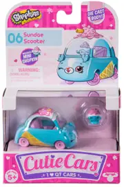 CUTIE CARS SHOPKINS S1 SINGLE PACK #06 SUNDAE SCOOTER