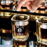 Custom Engraved Brooklyn Nets Shot Glass – 2.2 oz Square Shot Glass New