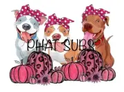 Sublimation Print Breast Cancer Dogs Ready To Press Heat Transfer