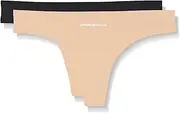 [Emporio Armani] Bodywear, Women's Microfiber 2 Pack Thong