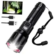 Flashlight High Lumens Rechargeable, 1,200,000 Lumens Tactical Bright LED XL