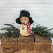 New w tags Honey and Me Jay Snowman-rustic snow man tophat scarf Country Plush