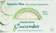 NaturesPlus Cucumber Moisturizing Cleansing Bar - 3.5 Ounce - Gentle Cleansing, Emollient Rich - Aromatherapeutic Essential Oils - 100% Pure Ingredients & Plant Extracts - Vegan